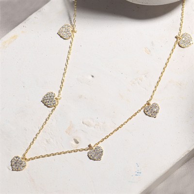 Sallantılı Kalp Kolye 718918 Gold