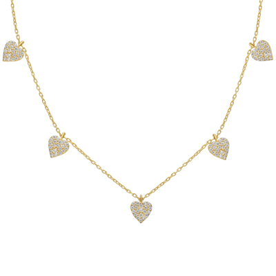 Sallantılı Kalp Kolye 718918 Gold