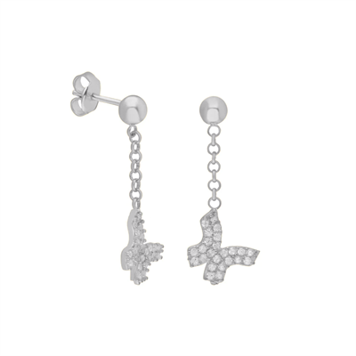 Sallantılı Kelebek Küpe 717088 Silver