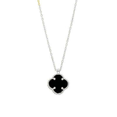 Siyah Yonca Kolye 718942 Gold