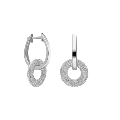 Taşlı Daire Küpe 718897 Silver