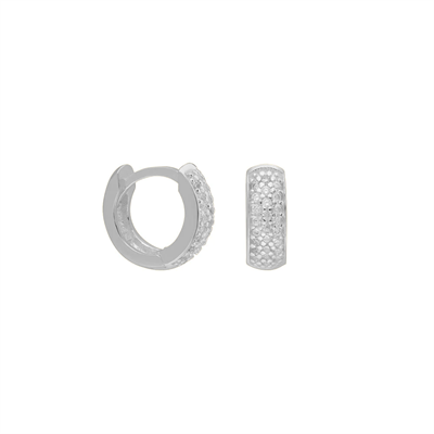 Taşlı Halka Küpe 718878 Silver