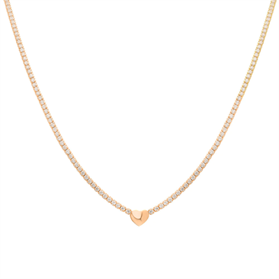 Taşlı Kalp Kolye 718917 Rose