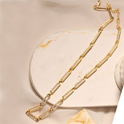 Taşlı Zincir Set 718303 Gold