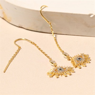 Zincir Göz Küpe 717075 Gold