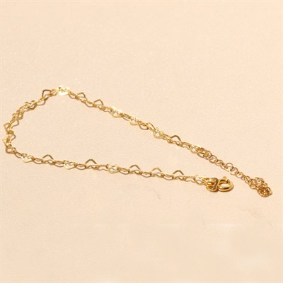 Zincir Kalp Bileklik 717011 Gold