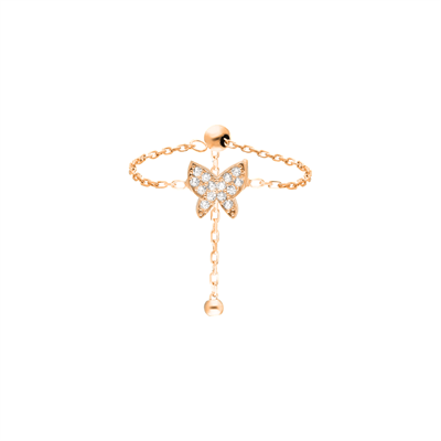 Zincirli Kelebek Yüzük 718855 Gold