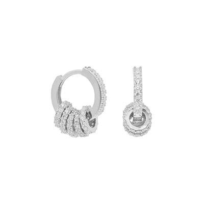 Zirkon Halka Küpe 717038 Silver