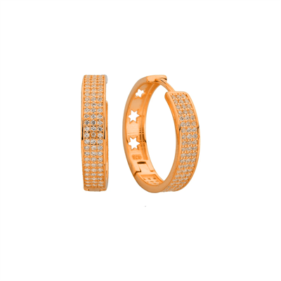 Zirkon Halka Küpe 718882 Silver