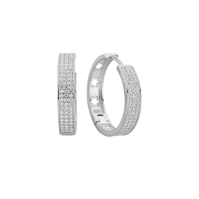 Zirkon Halka Küpe 718882 Silver