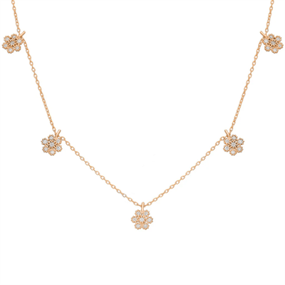 Zirkon Papatya Kolye 718010 Gold
