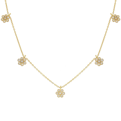 Zirkon Papatya Kolye 718010 Gold
