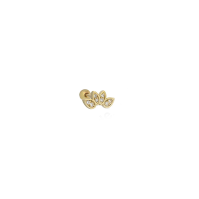 Zirkon Piercing 717116 Gold