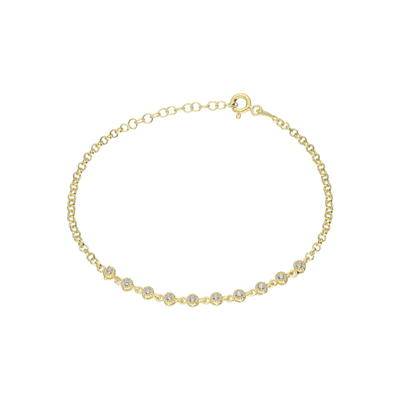 Zirkon Taşlı Bileklik 717008 Gold