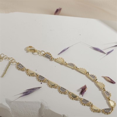 Zirkon Taşlı Minimal Bileklik 718555 Gold
