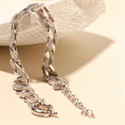 Zirkon Zincir Bileklik 718501 Silver