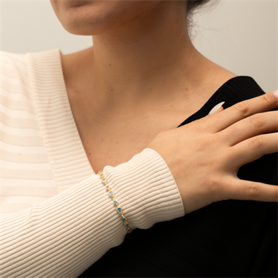 Damla Taşlı Bileklik 718551 Gold