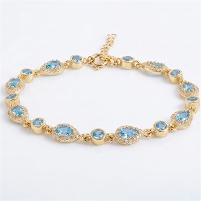 Damla Taşlı Bileklik 718551 Gold