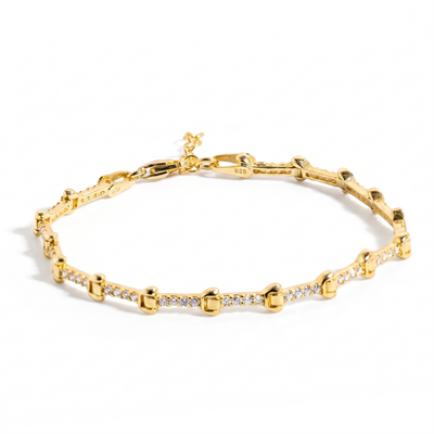 Zirkon Taşlı Bileklik 718549 Gold