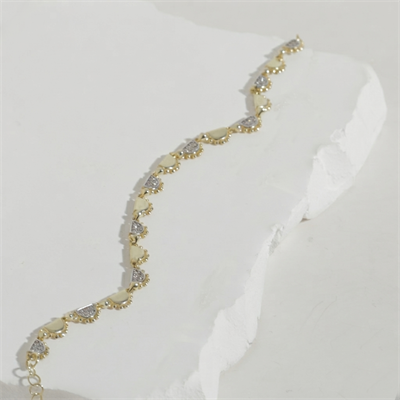 Zirkon Taşlı Minimal Bileklik 718555 Gold