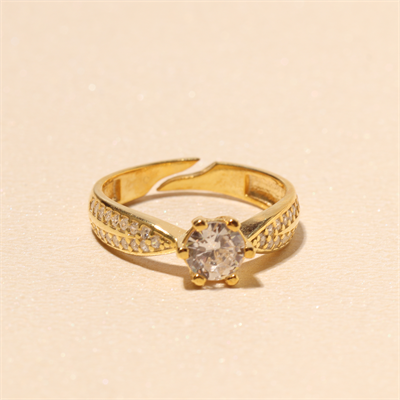 Zirkon Tektaş Yüzük 718863 Gold