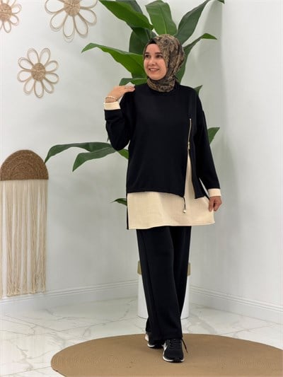 2373 Siyah Lara Gold Takım
