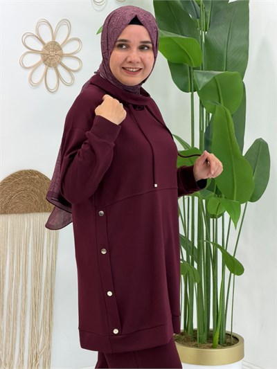4102 Bordo Zımbalı Takım