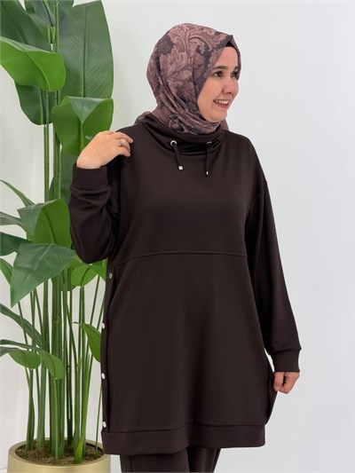 4102 Kahverengi Zımbalı Takım
