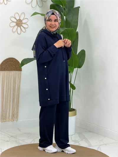 4102 Lacivert Zımbalı Takım