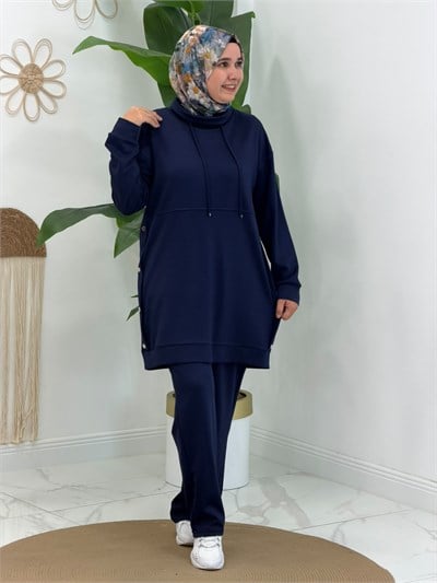 4102 Lacivert Zımbalı Takım