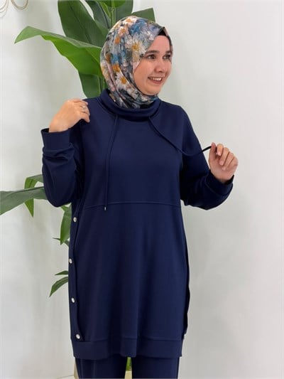 4102 Lacivert Zımbalı Takım