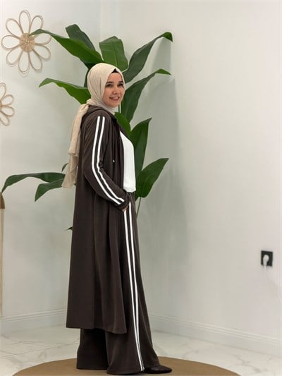 5117 Kahverengi Şeritli Takım