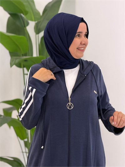 5117 Lacivert Şerit Detaylı Takım