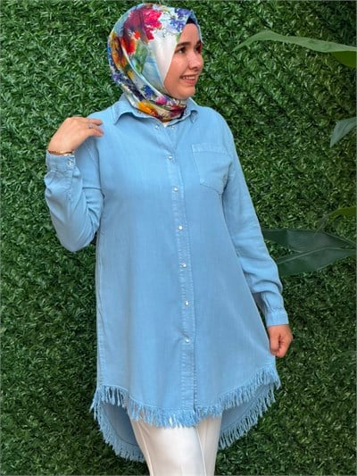 Açık Mavi Tensel Tunik