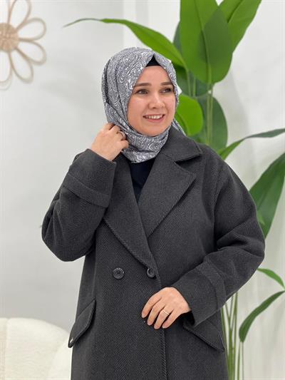 Balık Sırtı Desenli Kaban
