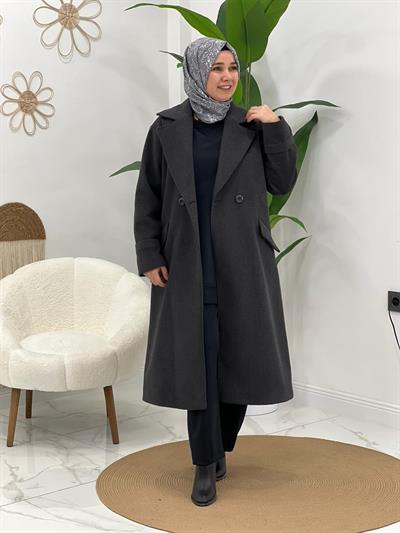 Balık Sırtı Desenli Kaban