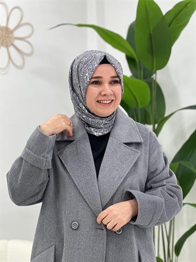 Balık Sırtı Desenli Kaban