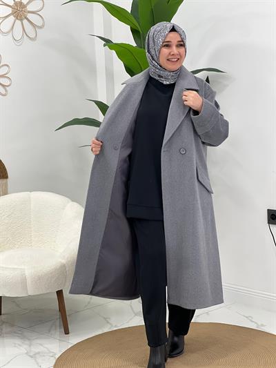 Balık Sırtı Desenli Kaban