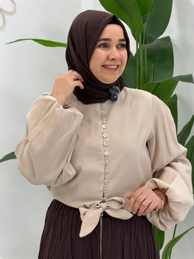 Bej Alaçatı Gömlek