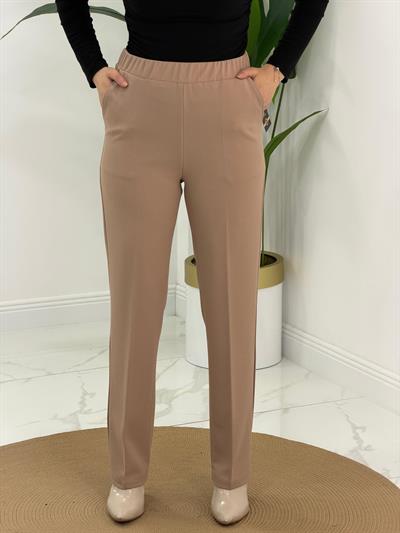 Bej İthal Sukuba Dar Paça Pantalon