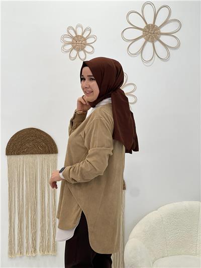 Bej Kadife Tunik