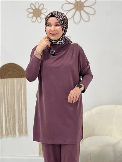 Bordo İpek Tensel Kumaş Takım