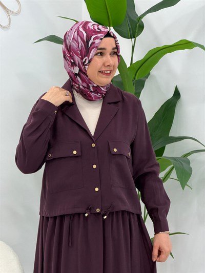 Bordo Linda Etekli Takım
