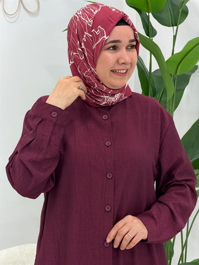 Bordo Lizbon Pantolonlu Takım