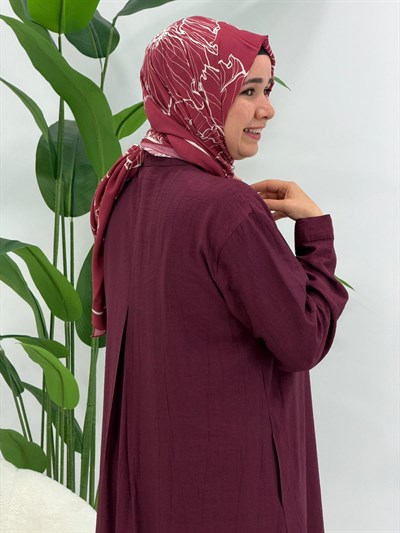 Bordo Lizbon Pantolonlu Takım