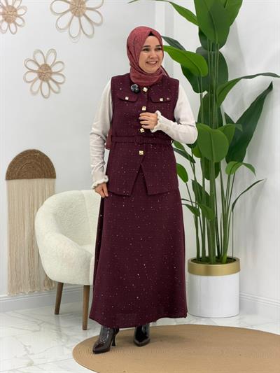 Bordo Tüvit Etekli Takım
