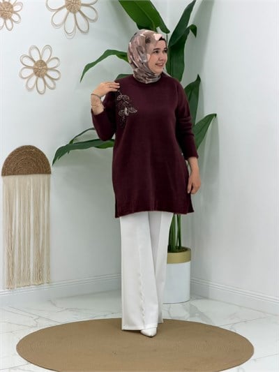 Bordo Yumoş Angora Kazak