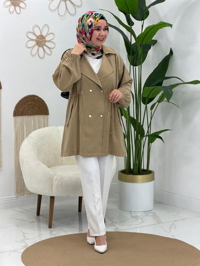 Camel Lavinya Çıtçıtlı Ceket