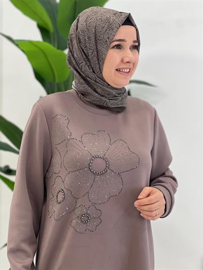Capiçino Çiçekli Sweat 