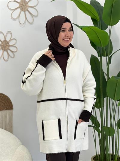 Ekru Angora Hırka